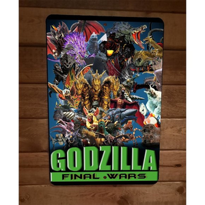 Godzilla‎ Final Wars 8x12 Metal Wall Sign Poster